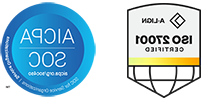 Logotipos ISO27001 e SOC2 para 公园广场科技